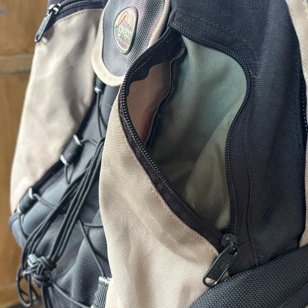Lowepro Black and Tan Camera Backpack